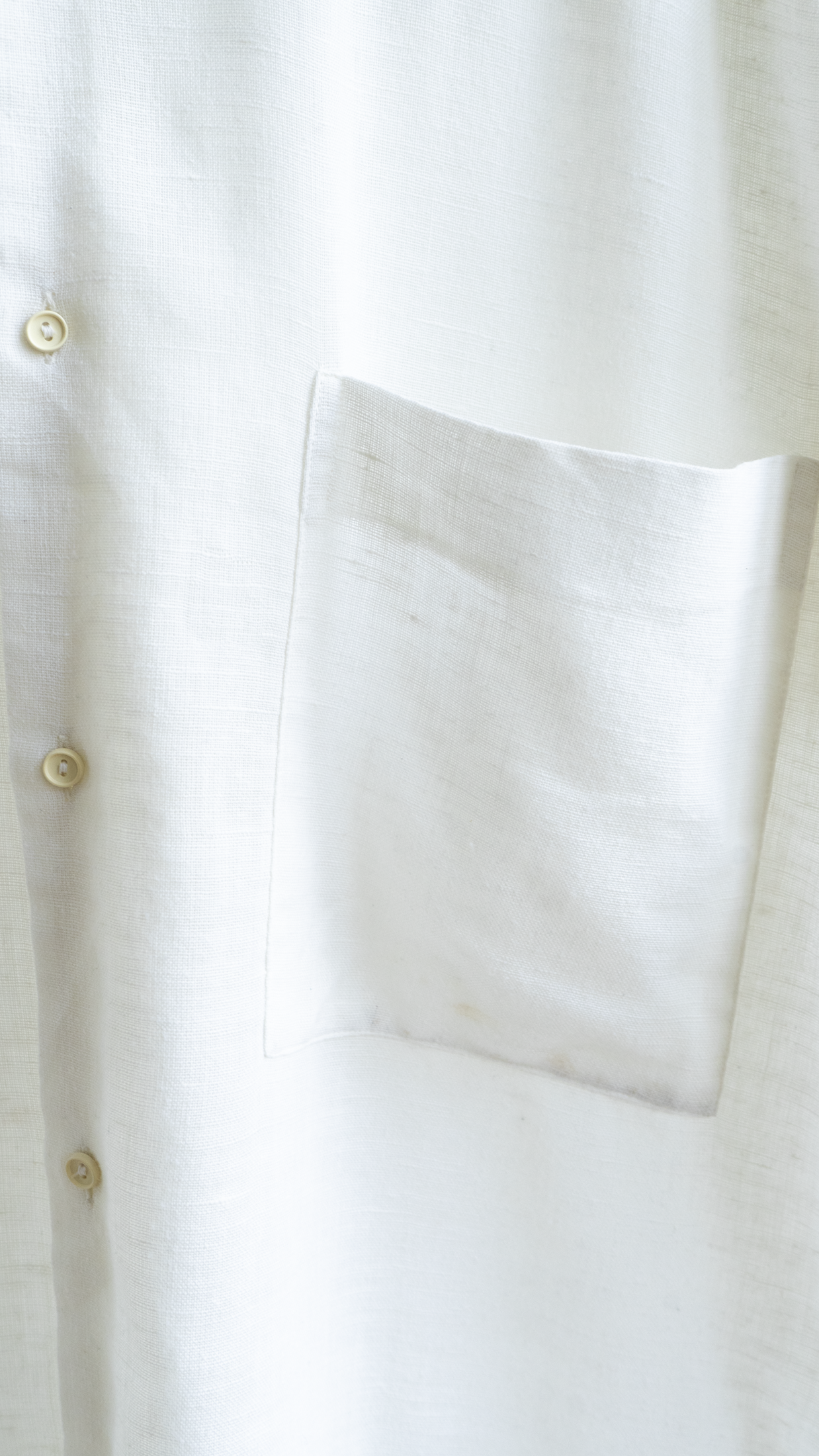 detail wit bruin frans vintage hemd