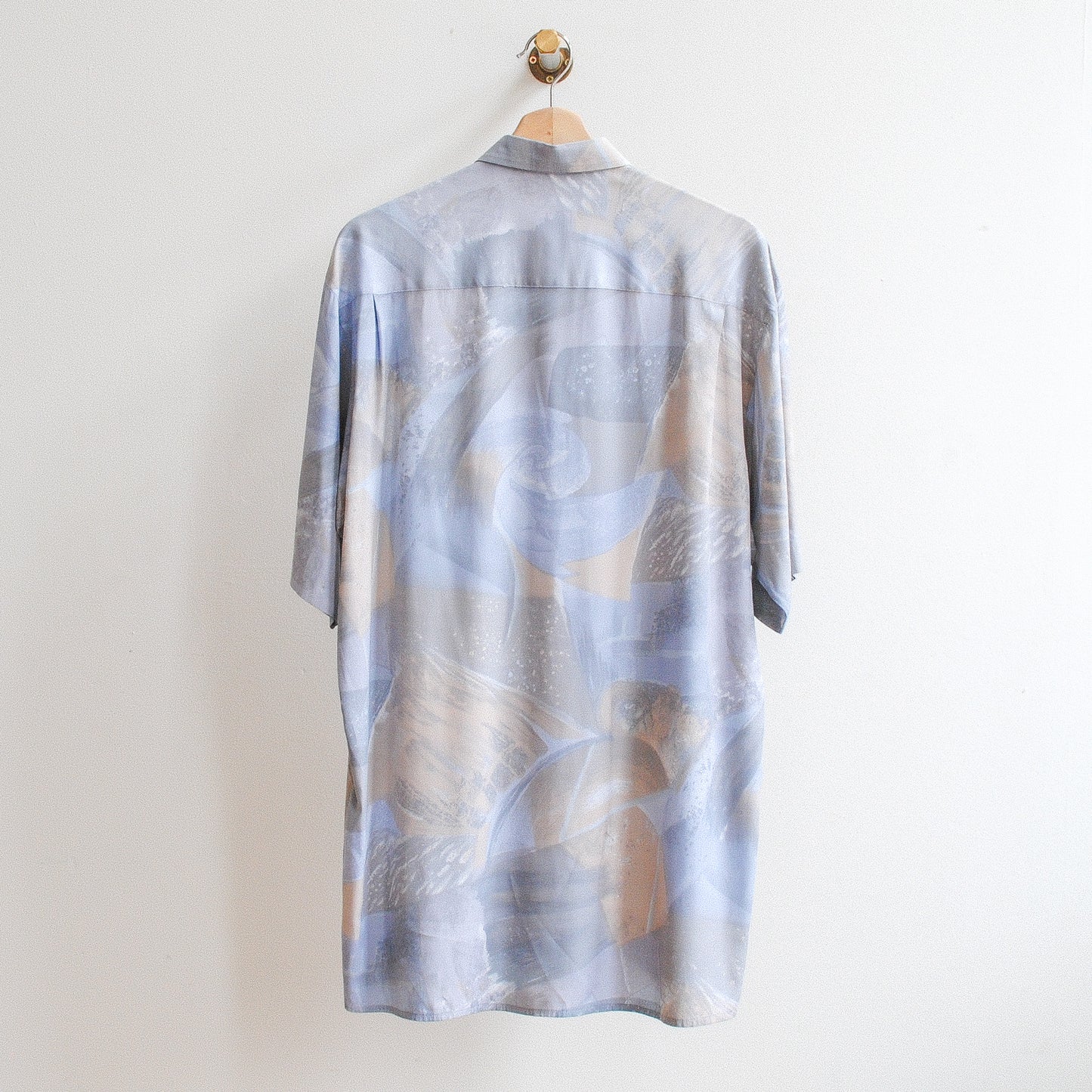 vintage hemd blauw grijs bruin fresh vintage achterkant