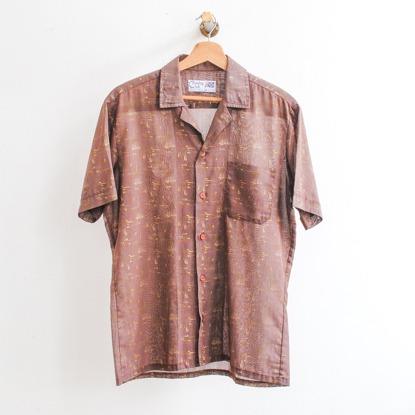 bruin vintage hemd merk country club fresh vintage