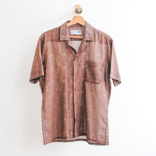 bruin vintage hemd merk country club fresh vintage