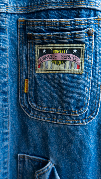 borstzak met retro design lange wallys vintage jeansjas