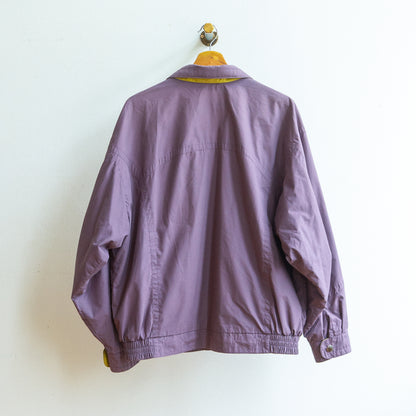 vintage jas in paars achterkant