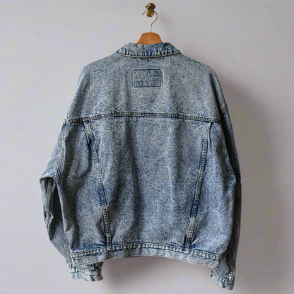 achterkant afgewassen vintage jeansjas fresh vintage