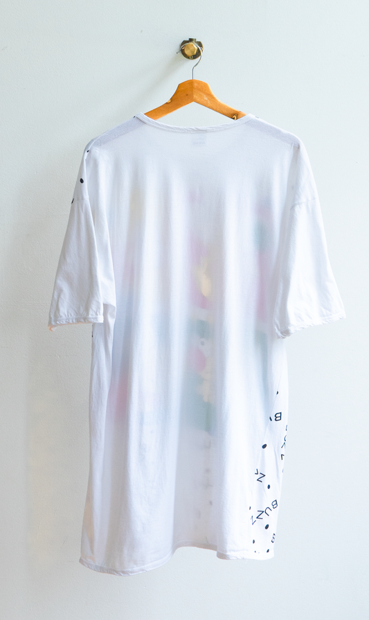 secondhand oversized white sleeping t-shirt 90s YK