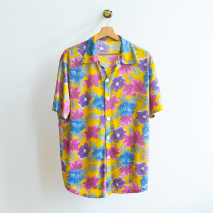 yellow vintage flower shirt fresh vintage