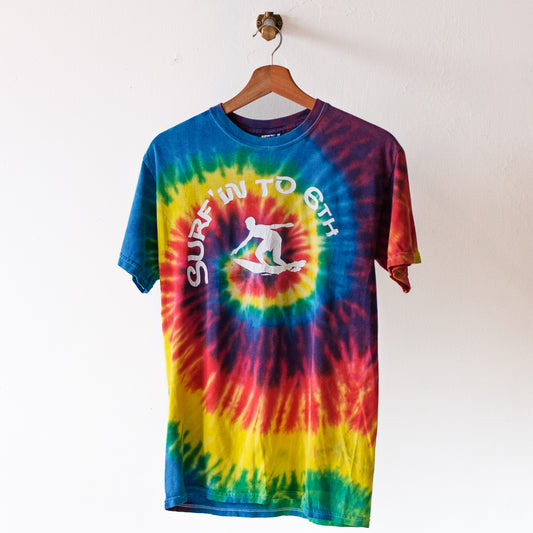surf'in to 6th tie dye tshirt