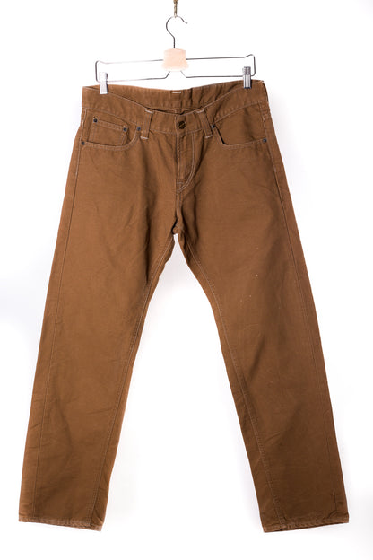 bruin-oranje-carhartt-jeans