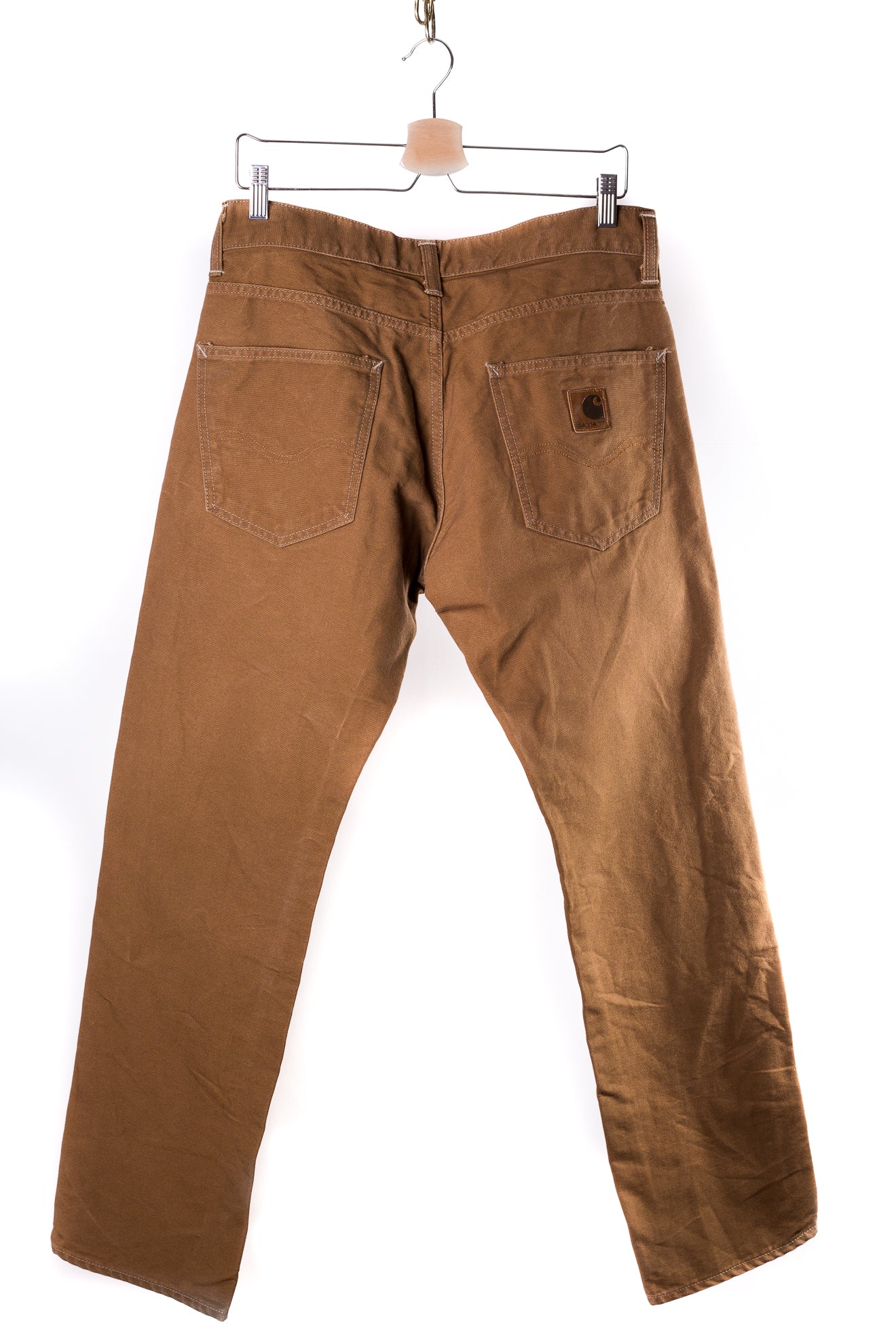 bruin-oranje-carhartt-jeans-regular-fit